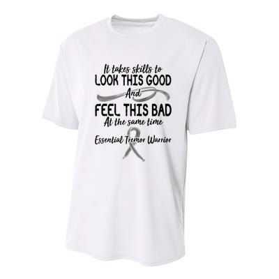 Essential Tremor Warrior It Takes Skills To Look This Good And Feel This Bad Youth Performance Sprint T-Shirt