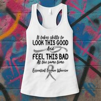 Essential Tremor Warrior It Takes Skills To Look This Good And Feel This Bad Womens Tank Top