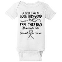 Essential Tremor Warrior It Takes Skills To Look This Good And Feel This Bad Baby Bodysuit