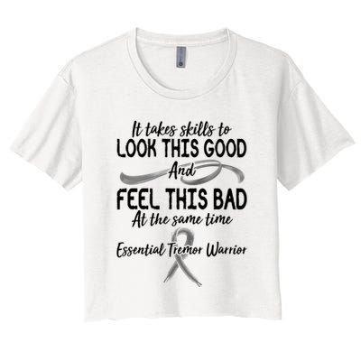 Essential Tremor Warrior It Takes Skills To Look This Good And Feel This Bad Crop Top