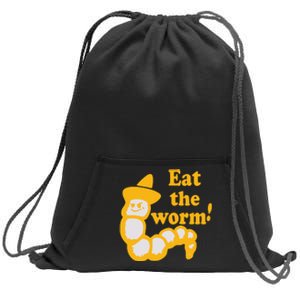 Eat The Worm Sweatshirt Cinch Pack Bag