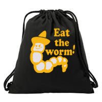 Eat The Worm Drawstring Bag