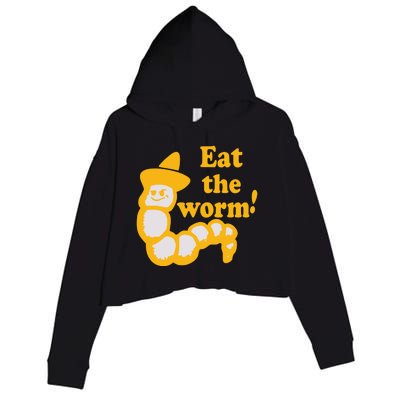 Eat The Worm Crop Fleece Hoodie