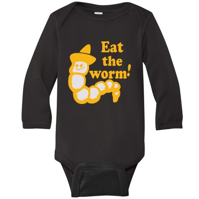 Eat The Worm Baby Long Sleeve Bodysuit