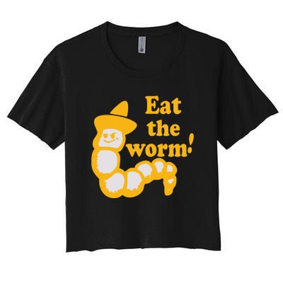 Eat The Worm Women's Crop Top Tee