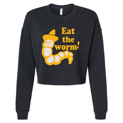 Eat The Worm Cropped Pullover Crew