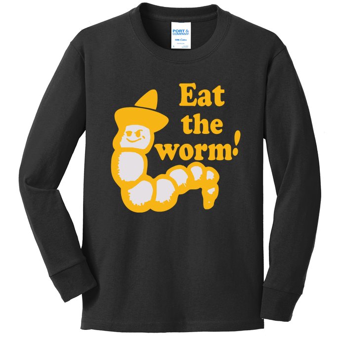 Eat The Worm Kids Long Sleeve Shirt