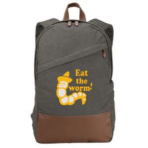 Eat The Worm Cotton Canvas Backpack