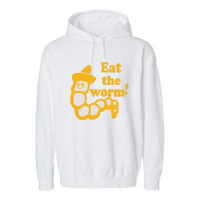 Eat The Worm Garment-Dyed Fleece Hoodie