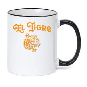 El Tigre With A Tiger Head Tiger 11oz Black Color Changing Mug