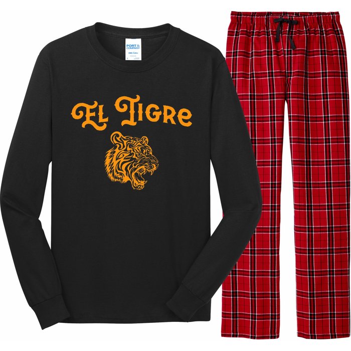 El Tigre With A Tiger Head Tiger Long Sleeve Pajama Set