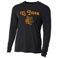 El Tigre With A Tiger Head Tiger Cooling Performance Long Sleeve Crew