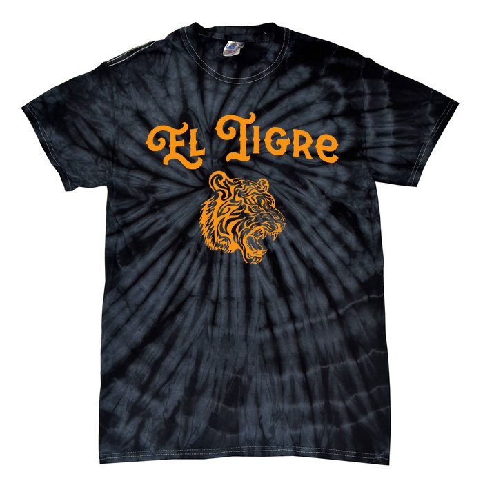 El Tigre With A Tiger Head Tiger Tie-Dye T-Shirt