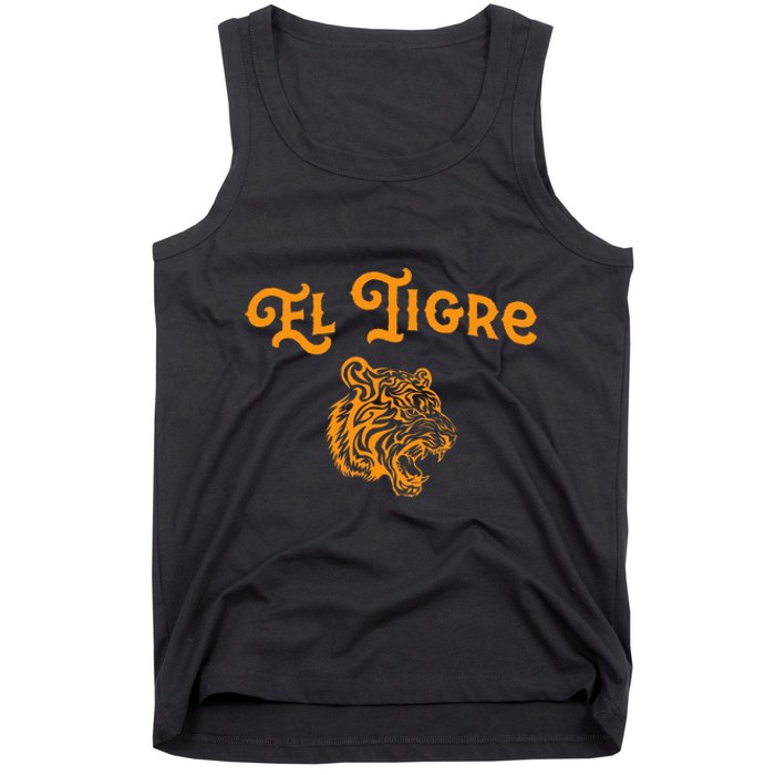 El Tigre With A Tiger Head Tiger Tank Top