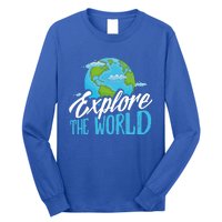 Explore The World Bucket List Goals 7 Continents Exploration Gift Long Sleeve Shirt