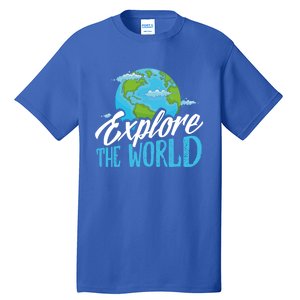 Explore The World Bucket List Goals 7 Continents Exploration Gift Tall T-Shirt