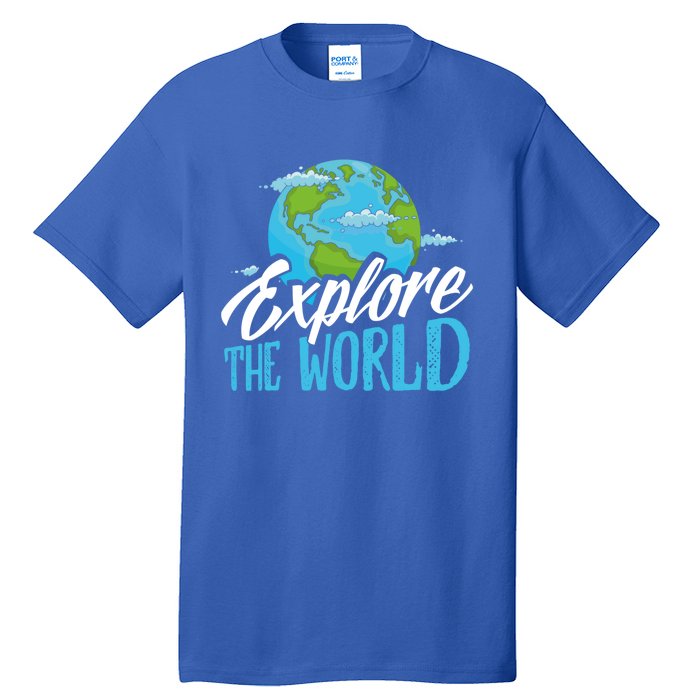 Explore The World Bucket List Goals 7 Continents Exploration Gift Tall T-Shirt