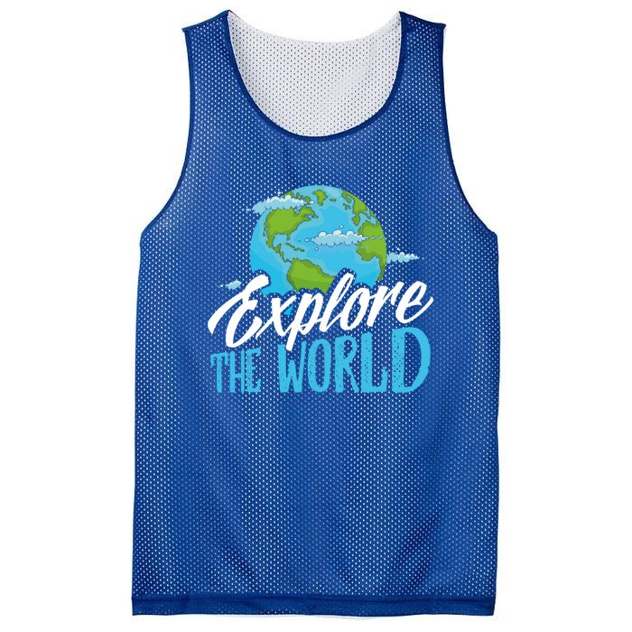 Explore The World Bucket List Goals 7 Continents Exploration Gift Mesh Reversible Basketball Jersey Tank