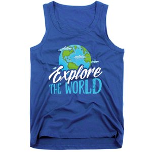 Explore The World Bucket List Goals 7 Continents Exploration Gift Tank Top