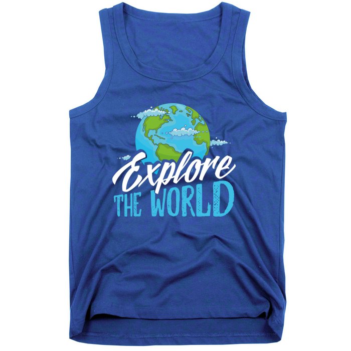 Explore The World Bucket List Goals 7 Continents Exploration Gift Tank Top