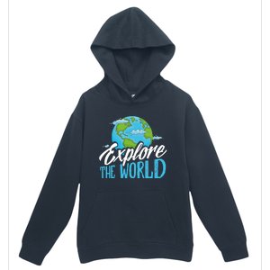 Explore The World Bucket List Goals 7 Continents Exploration Gift Urban Pullover Hoodie