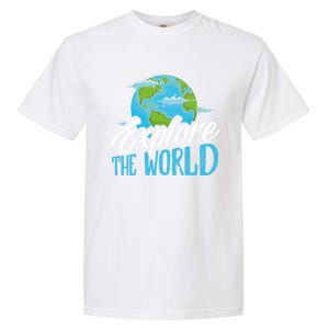 Explore The World Bucket List Goals 7 Continents Exploration Gift Garment-Dyed Heavyweight T-Shirt