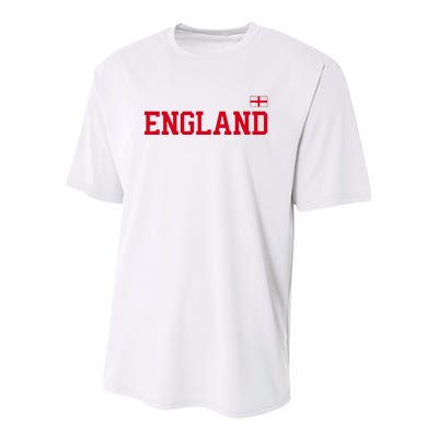 England T Women English Soccer English Flag Youth Performance Sprint T-Shirt