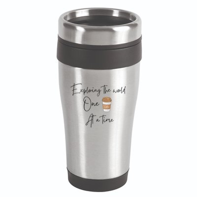 Exploring The World One Coffee At A Time For Travel Lovers 16oz Travel Tumbler