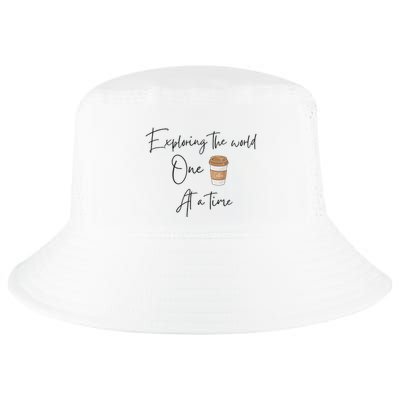 Exploring The World One Coffee At A Time For Travel Lovers Cool Comfort Performance Bucket Hat