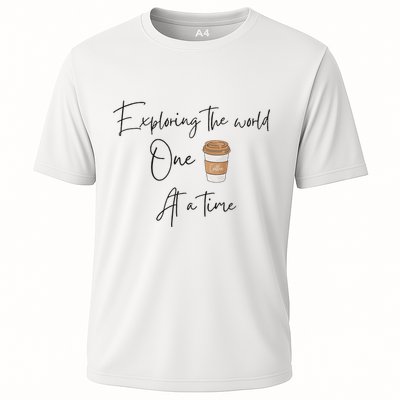 Exploring The World One Coffee At A Time For Travel Lovers Performance Shirt