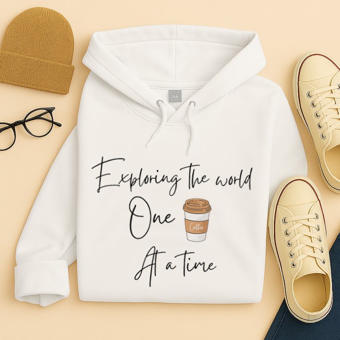 Exploring The World One Coffee At A Time For Travel Lovers Hoodie