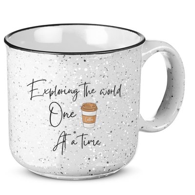 Exploring The World One Coffee At A Time For Travel Lovers 15oz Campfire Ceramic Mug