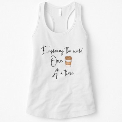 Exploring The World One Coffee At A Time For Travel Lovers Womens Tank Top