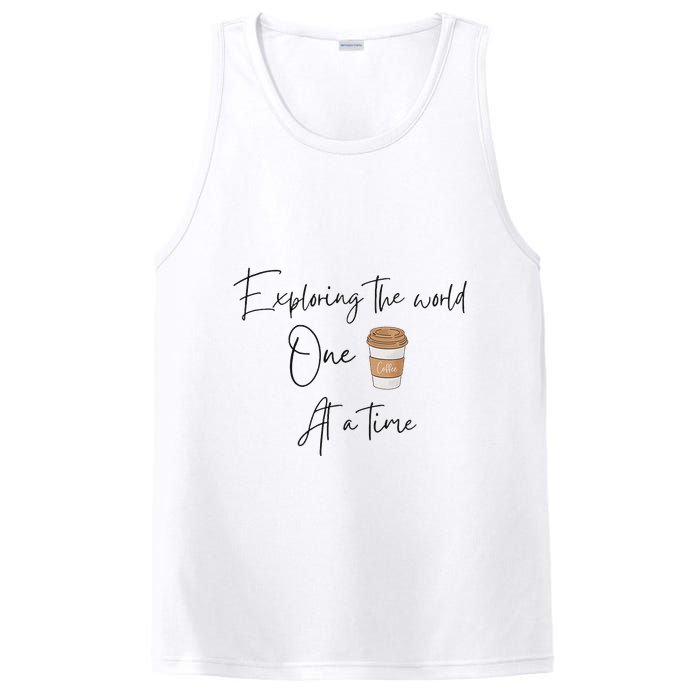 Exploring The World One Coffee At A Time For Travel Lovers PosiCharge Competitor Tank