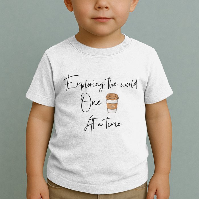 Exploring The World One Coffee At A Time For Travel Lovers Toddler T-Shirt