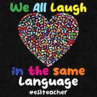 ESL Teacher We All Laugh In The Same Language Eslteacher Ladies PosiCharge Tri-Blend Wicking Tank