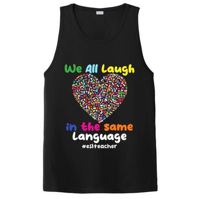 ESL Teacher We All Laugh In The Same Language Eslteacher PosiCharge Competitor Tank