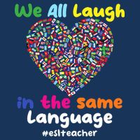 ESL Teacher We All Laugh In The Same Language Eslteacher 7-Panel Snapback Hat