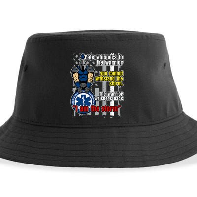 Emt Trojan Warrior I Am The Storm Sustainable Bucket Hat