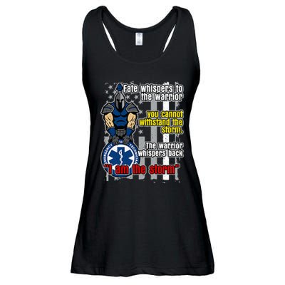 Emt Trojan Warrior I Am The Storm Ladies Essential Flowy Tank