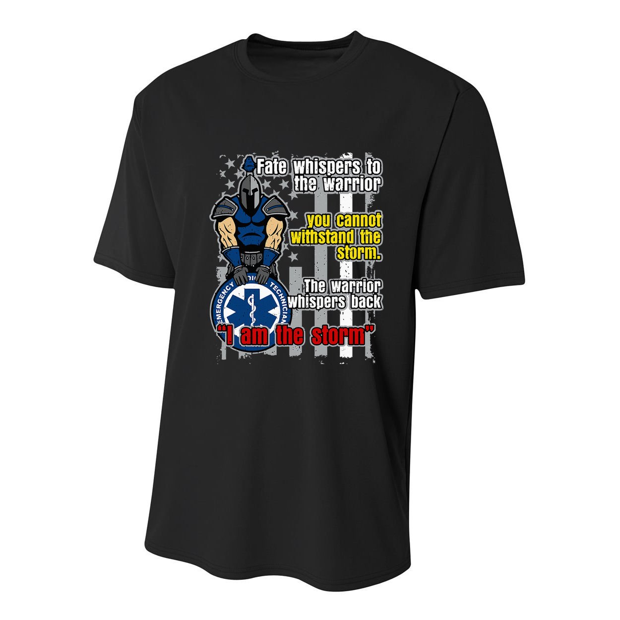 Emt Trojan Warrior I Am The Storm Youth Performance Sprint T-Shirt