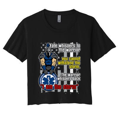 Emt Trojan Warrior I Am The Storm Crop Top