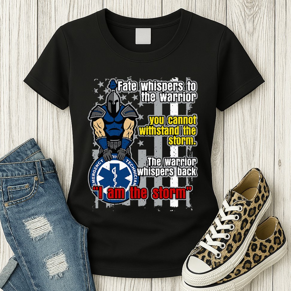 Emt Trojan Warrior I Am The Storm Womens T-Shirt