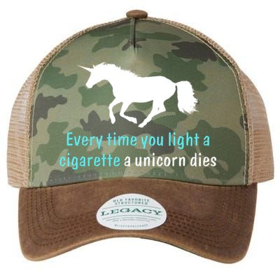 Every Time You Light A Cigarette A Unicorn Dies Legacy Tie Dye Trucker Hat