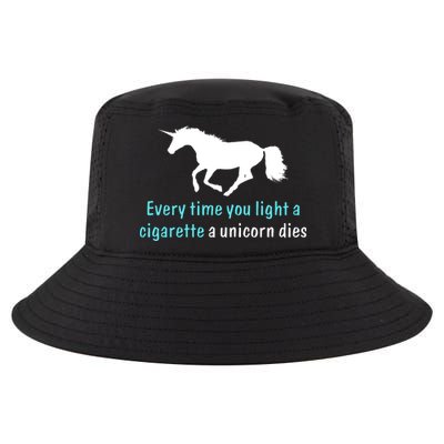 Every Time You Light A Cigarette A Unicorn Dies Cool Comfort Performance Bucket Hat