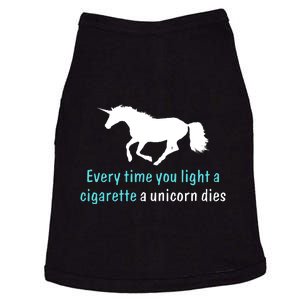 Every Time You Light A Cigarette A Unicorn Dies Doggie Tank