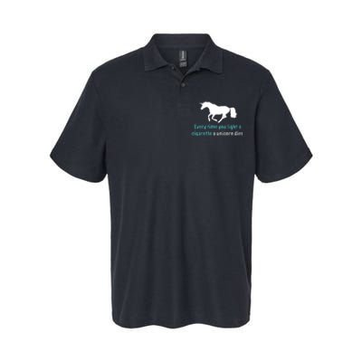 Every Time You Light A Cigarette A Unicorn Dies Softstyle Adult Sport Polo