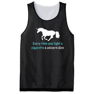 Every Time You Light A Cigarette A Unicorn Dies Mesh Reversible Basketball Jersey Tank