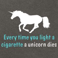 Every Time You Light A Cigarette A Unicorn Dies Cotton Canvas Backpack