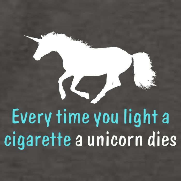 Every Time You Light A Cigarette A Unicorn Dies Vector Backpack